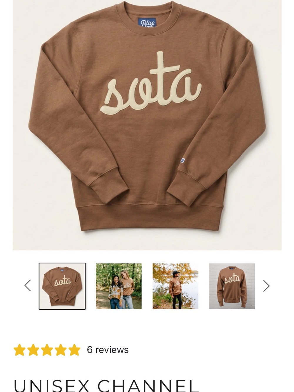 Sota Crewneck Sweatshirt - Brown/Cream